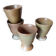 4 stoneware cups, vintage 1950