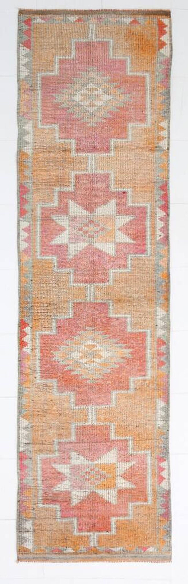 Tapis de couloir vintage en laine