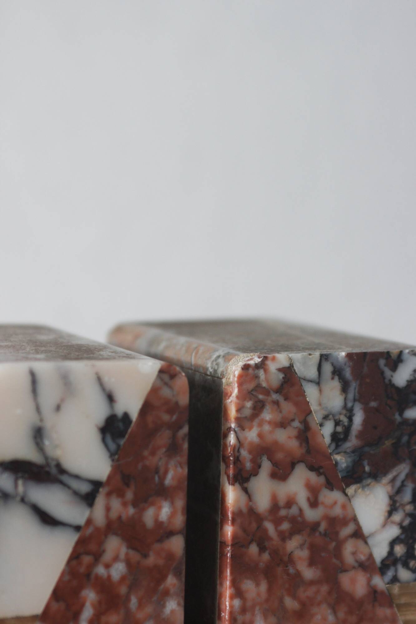 Art Deco French Marble Bookends, 1930s, Set of 2