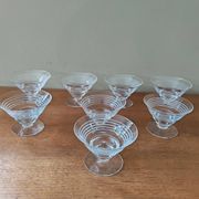 Lot de 8 coupes à champagne art déco