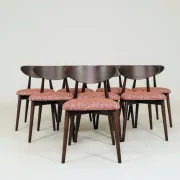 Dining chair set of 8 red crab