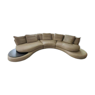 Modular leather sofa