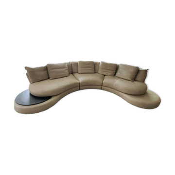 Modular leather sofa