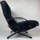 Fauteuil lounge italien vintage bleu marine foncé par Osvaldo Borsani pour Tecno, 1950