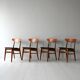 Quatre chaises danoises vintage en teck par Farstrup