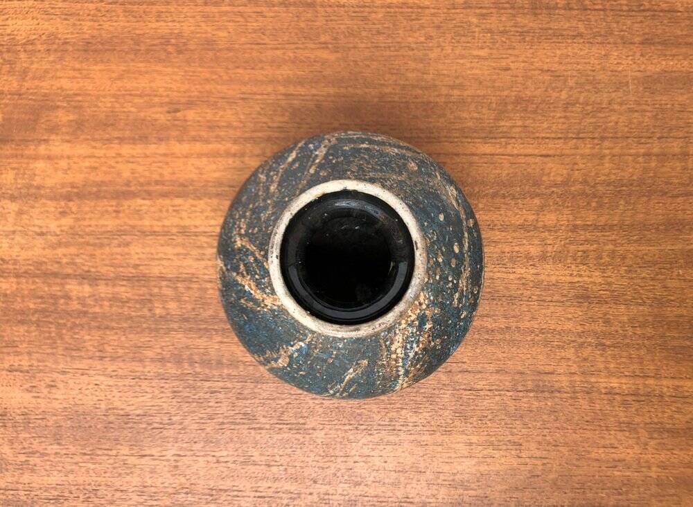 Brutalist vase from the Mid-Century Pottery Studio by Gerhard Liebenthron, Germany, 1970s.