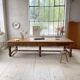Solid walnut farmhouse castle table 1900 XXL