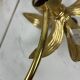 Vintage set of two messing flower wall lamps