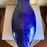 Vintage blue ceramic serving dish by Environmental Ceramics Inc., San Francisco, 1966