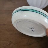 Small glazed stoneware bowl with a fish design
