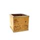 Hollywood regency burl and brass plant pot, Vivai del Sud Italy 1970s
