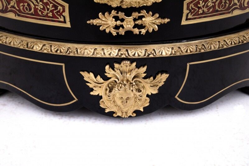 Antique corner chest of drawers in the Boulle style, France, mid-19th century. After renovation.