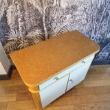 Vintage sideboard with 2 formica and wood doors