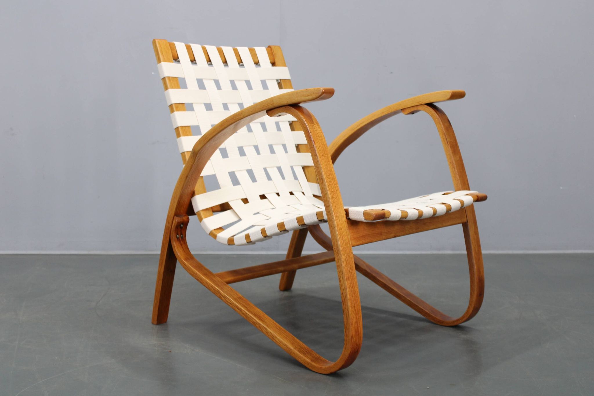 Mid-century bentwood armchair by Jan Vaněk, Czechoslovakia