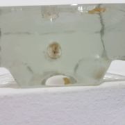 Vase solitaire, en verre transparent, conçu par H. Düsterhaus, Walther Glas,