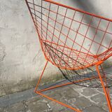 Orange lattice armchair