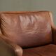 1970s patinated leather Scandinavian lounge chair