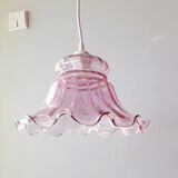 Pink glass pendant lamp
