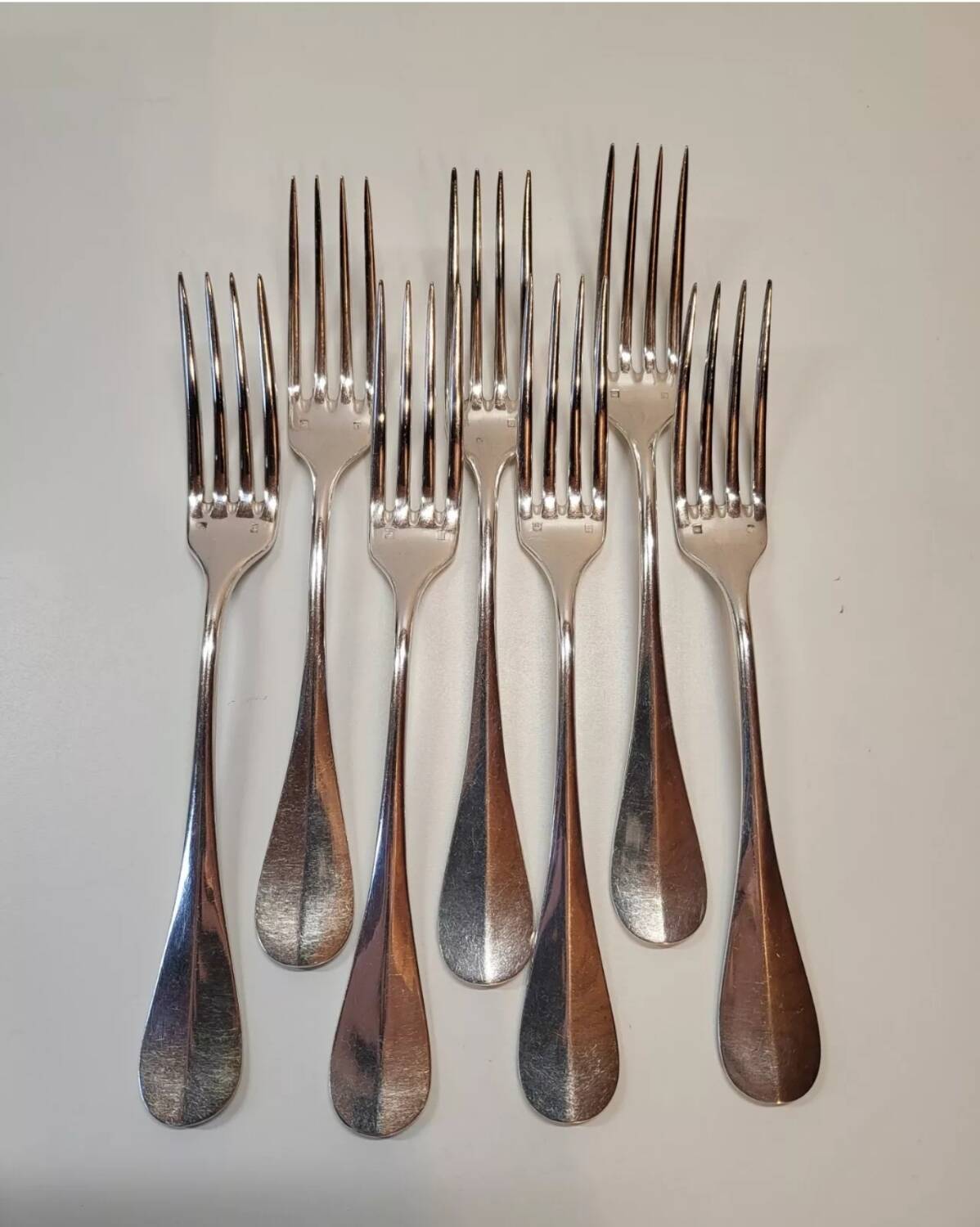 Alfenide Silver Plated Table Forks Set of 7