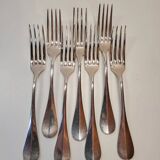 Fourchettes de Table en Métal Argenté Alfénide Lot de 7