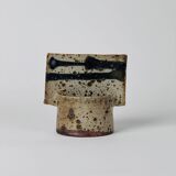 Vase géométrique en grès par Gustave Tiffoche, 1970, Guérande.