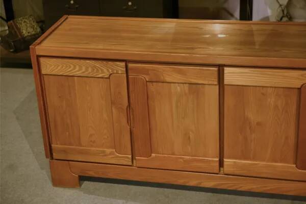 Elm wood sideboard in the style of Maison Regain, 1960s
