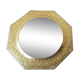 Hexagonal brass mirror 28x28cm