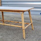Rattan coffee table 50s