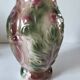 Vintage iridescent molded earthenware vase – 1950s/1960s