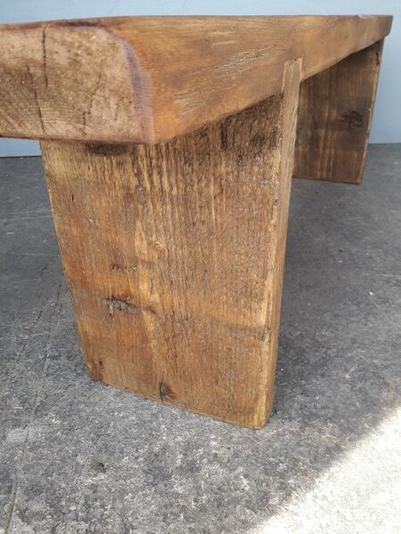 Old bench vintage ep 1960s solid wood