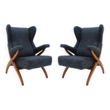 Mid Century Modern Fiorenza Italian Armchairs Designed By Franco Albini, 1950