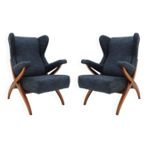 Mid Century Modern Fiorenza Italian Armchairs Designed By Franco Albini, 1950