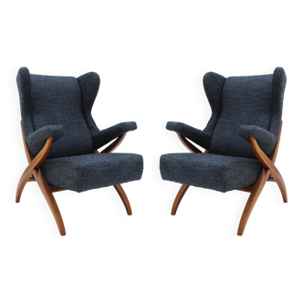 Mid Century Modern Fiorenza Italian Armchairs Designed By Franco Albini, 1950