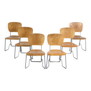 suite de 6 chaises Alu-Flex