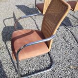 6 chairs in chrome metal effezeta Italy 70s