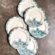 6 flat plates No. 1 Salins in iron earth, "Delft" service