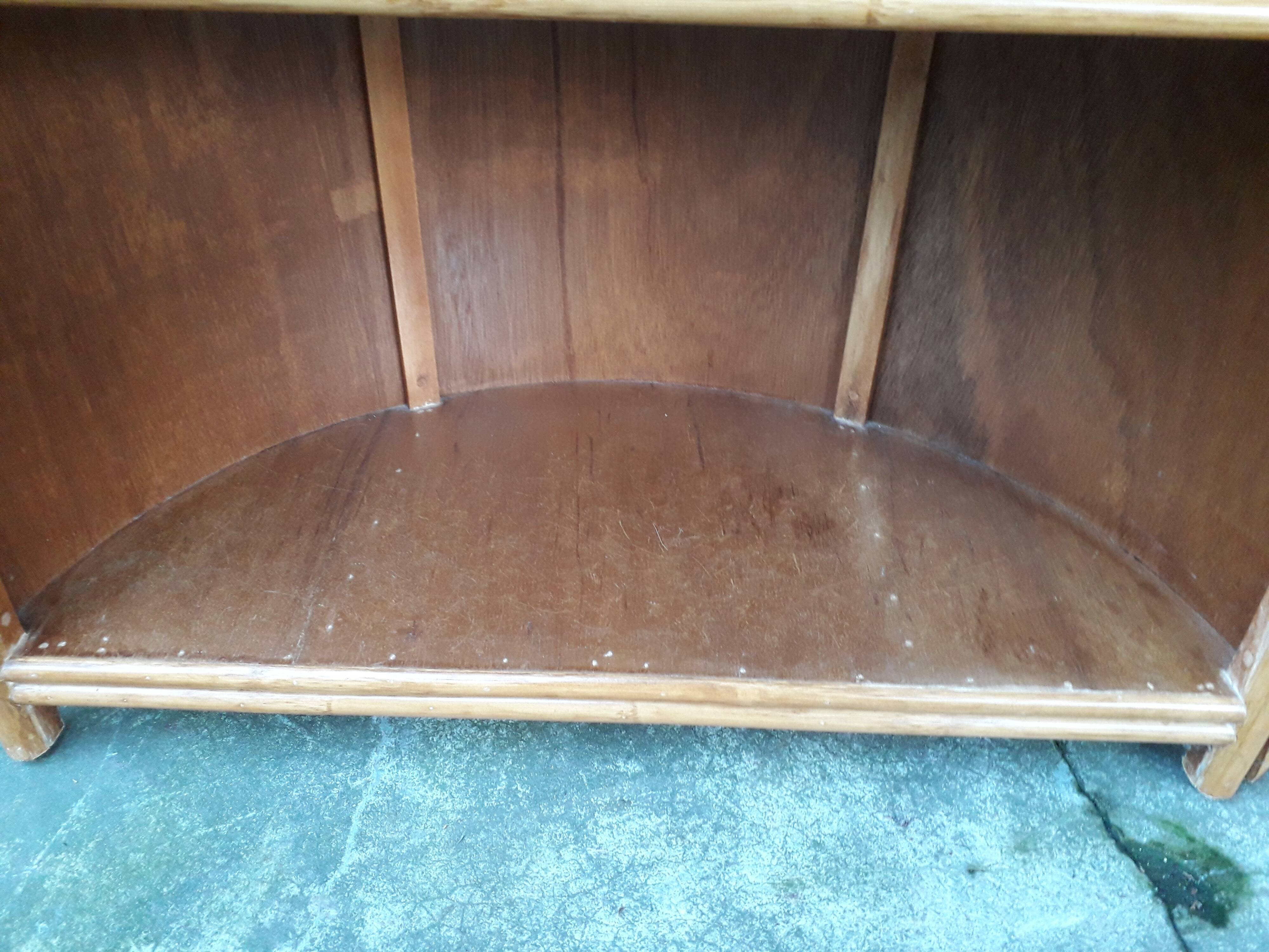Bar en rotin vintage & ses tabourets