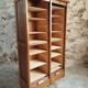 Antique filing cabinet with curtains – 1920s/30s – Beech