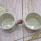 Duo of vintage cups I love you Me too