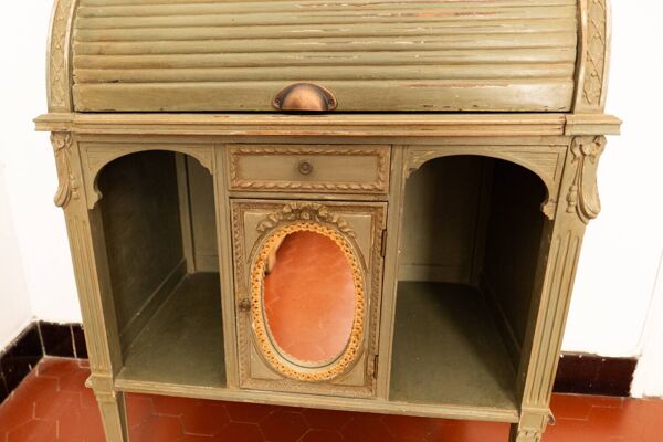 Bureau secrétaire bonheur du jour à cylindre