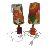 Pair of table lamp kitsch vintage bedside lamp
