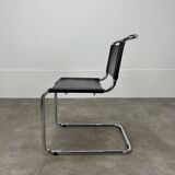 B33 chair black leather, 1980, Marcel Breuer