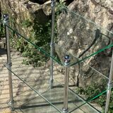 Small shelf in glass and chrome