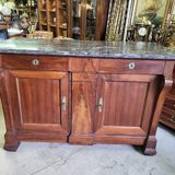 Bahut 2 doors 2 drawers in walnut period restoration a crosse