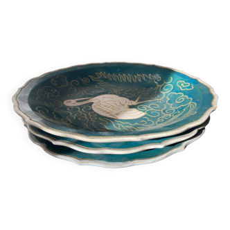 Set of ceramic wall plates