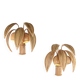 Pair of "coconut/palm" wall lights in rattan