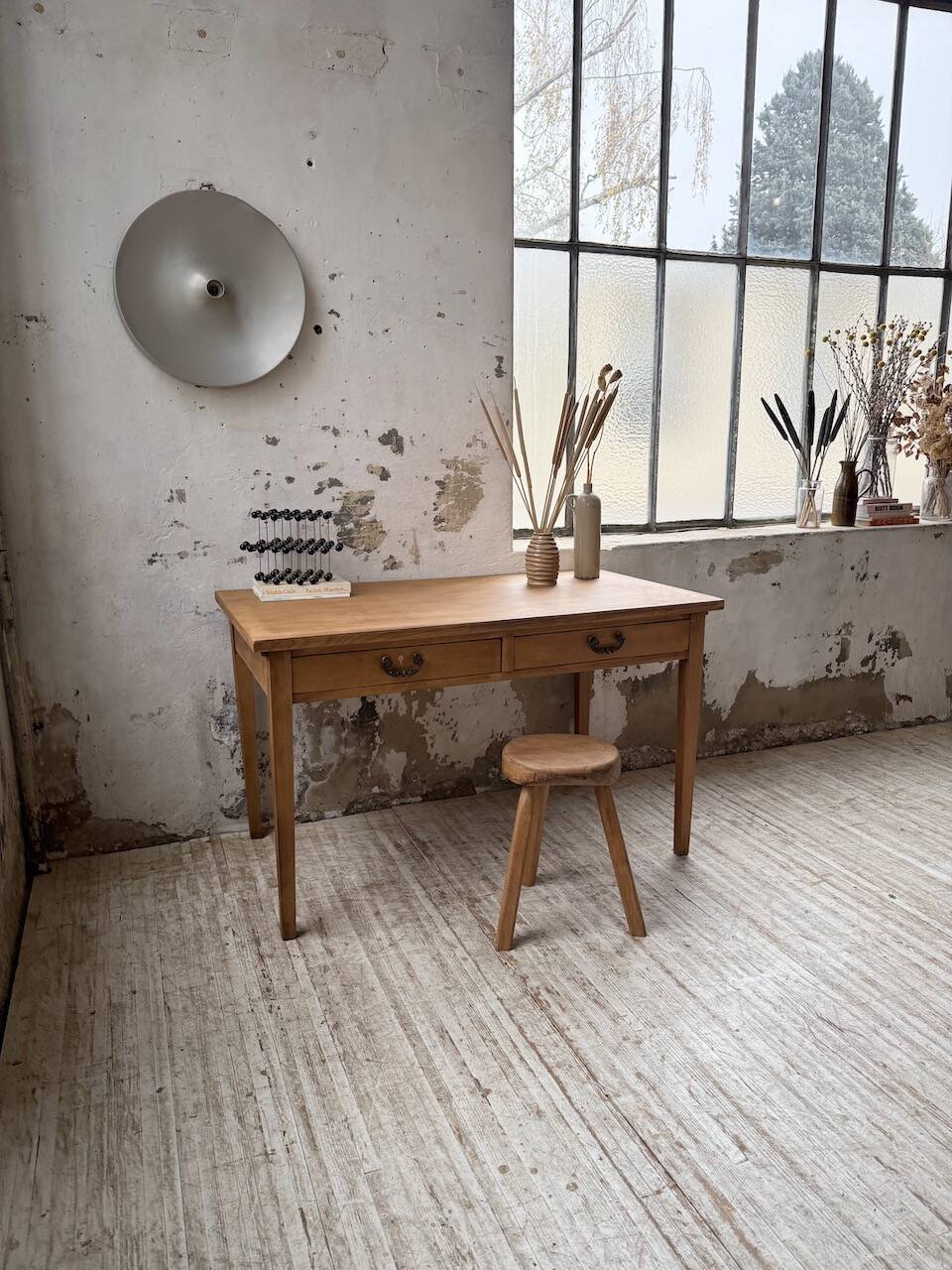 Oak veneer desk 1950