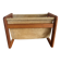 Scandinavian magazine rack in teak and leather, 1960