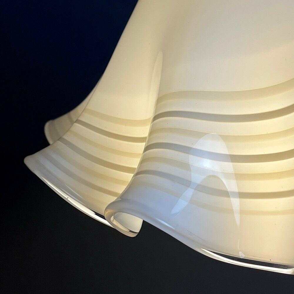 Vintage Murano Glass Suspension Lamp in the Shape of a Handkerchief, Italy, 1970s