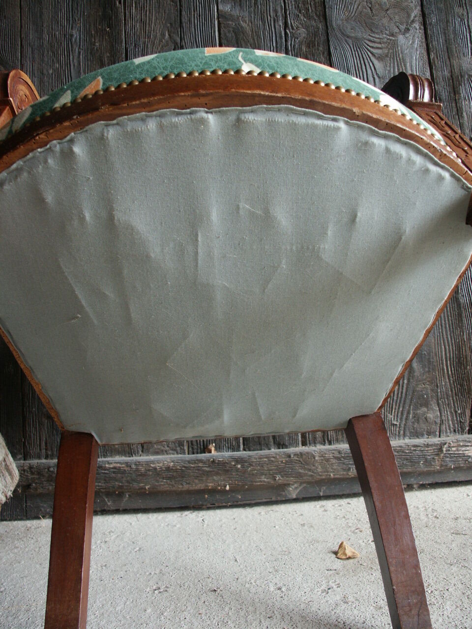 Armchair wood, fabric